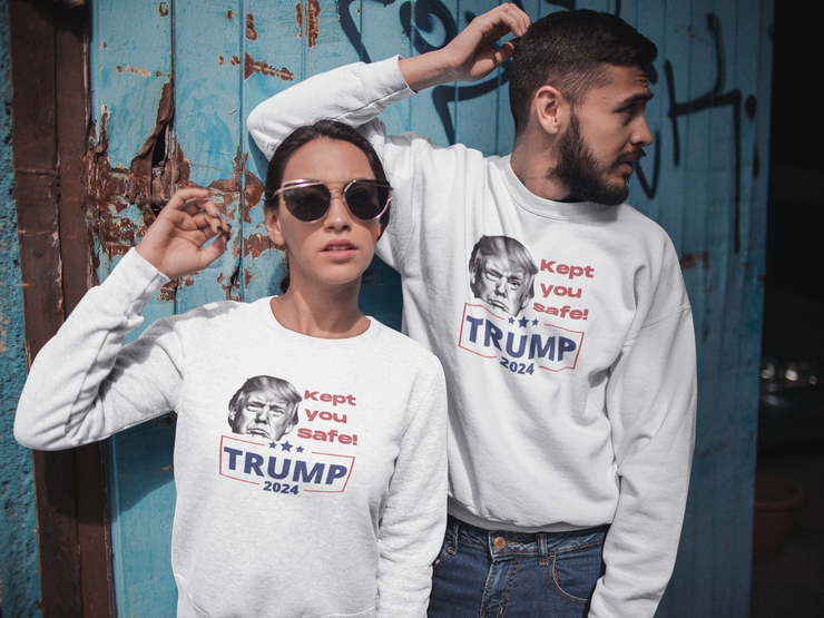 Kept you safe Trump 2024 unisex Heavy Blend™ Crewneck Sweatshirt