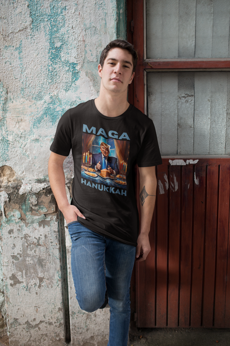 MAGA Hanukkah soft blue Soft style T-Shirt unisex