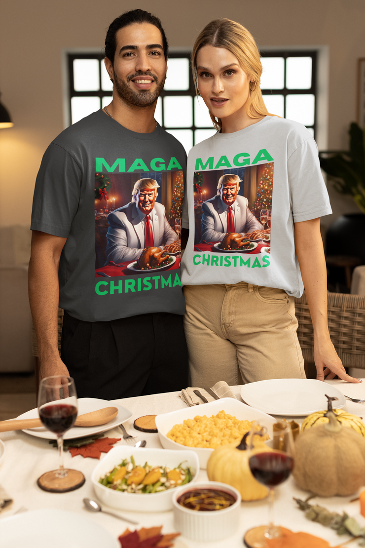 MAGA Christmas green Soft style T-Shirt unisex