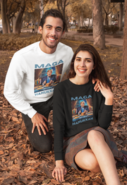 MAGA Hanukkah soft blue Heavy Blend™ Crewneck Sweatshirt Unisex