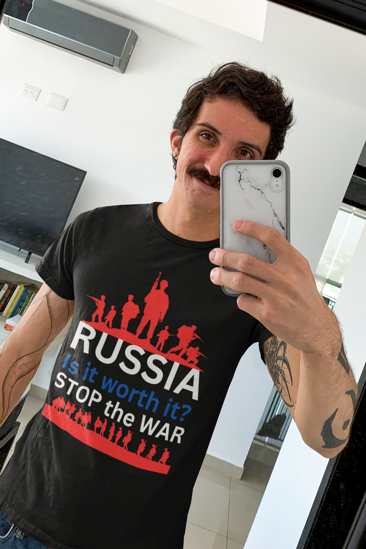 Russia is it worth it, stop the war unisex Heavy Cotton Tee