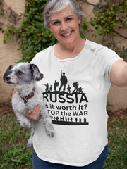 Russia is it worth it, stop the war unisex Heavy Cotton Tee