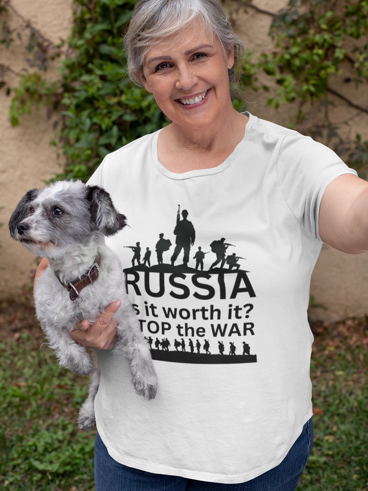 Russia is it worth it, stop the war unisex Heavy Cotton Tee