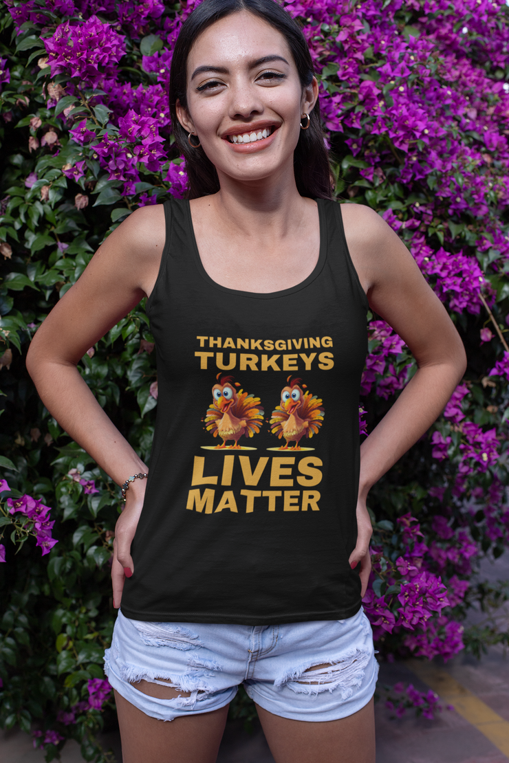 Thanksgiving Turkeys Lives Matter Jersey Tank