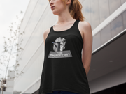 The Magadonian fighting the deranged lunatics Flowy Racerback Tank