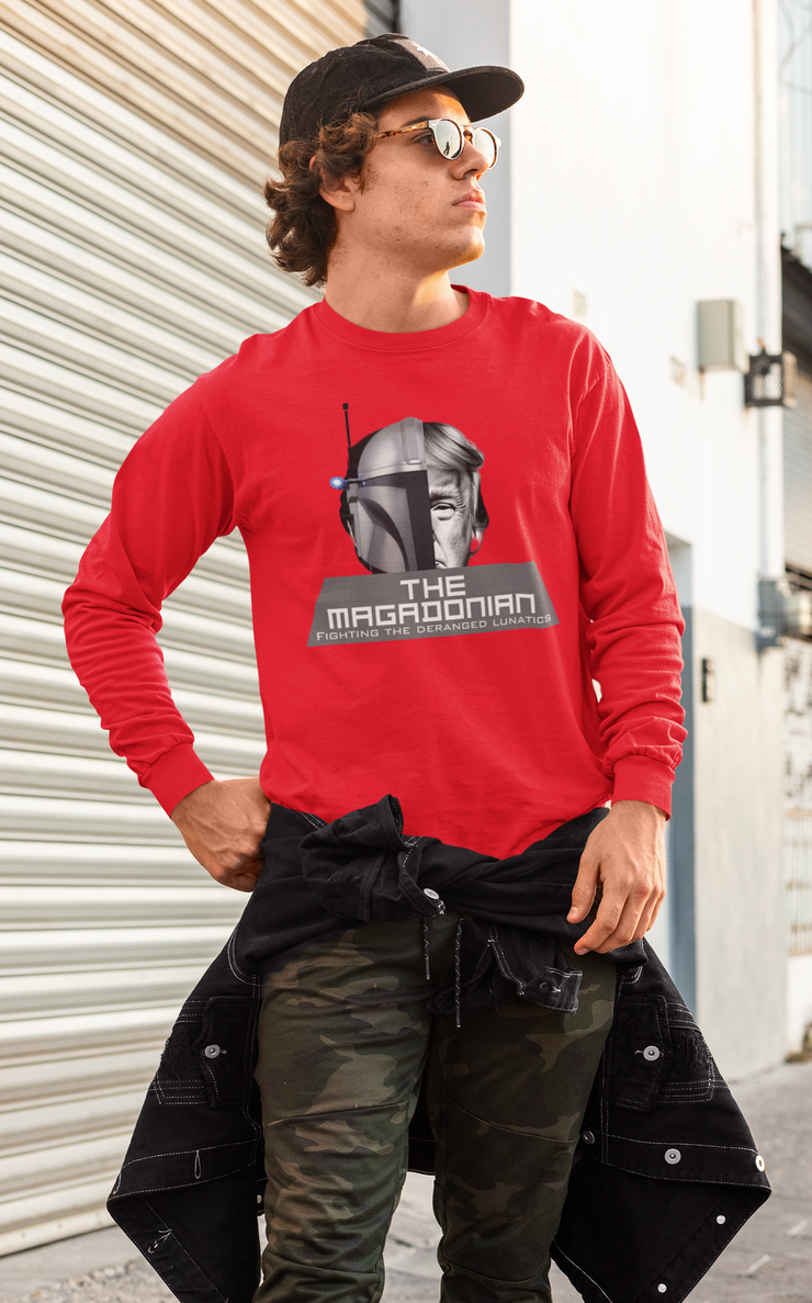 The Magadonian fighting the deranged lunatics Jersey Long Sleeve Tee