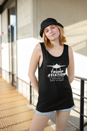 Trump Aviation Flying higher and keeping us safe in 2024 unisex Jersey Tank