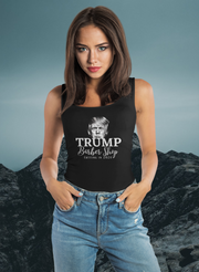 Trump Barber Shop Cutting in 2024 women's Ideal Racerback Tank