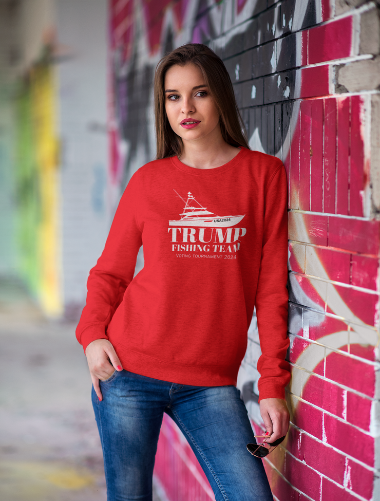 Trump Fishing Team Voting Tournament 2024 Heavy Blend™ Crewneck Sweatshirt