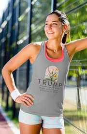 Trump Flower MAGA Shop women's Ideal Racerback Tank