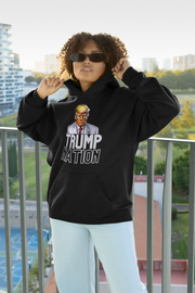 Trump use the force deport them unisex Heavy Blend™ Hooded Sweatshirt