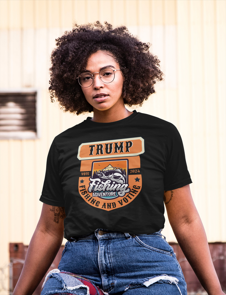 Trump Fishing and Voting 2024 Unisex Softstyle T-Shirt