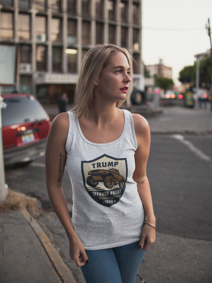 Trump offroad voting 2024 Unisex Jersey Tank