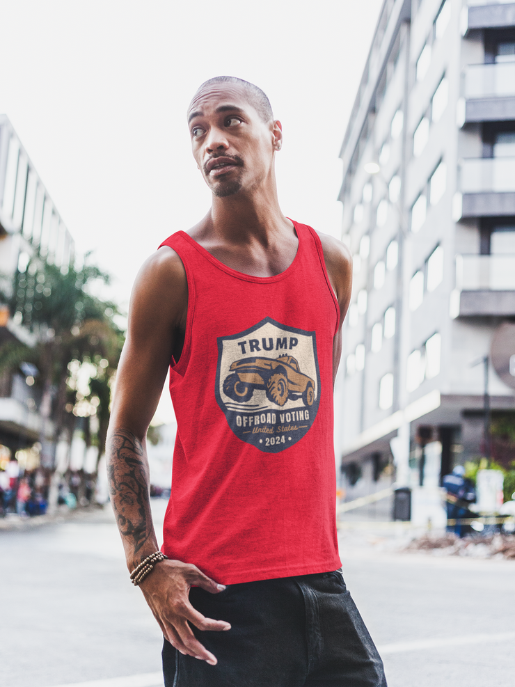 Trump offroad voting 2024 Unisex Jersey Tank