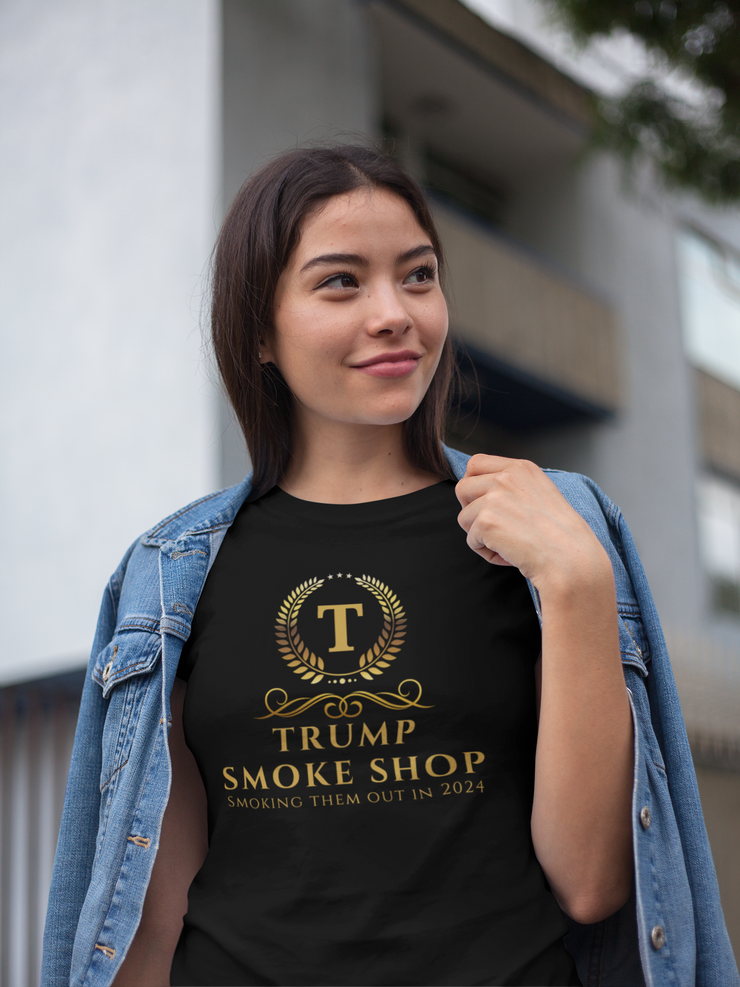 Trump Smoke Shop Smoking them out in 2024 Unisex Softstyle T-Shirt