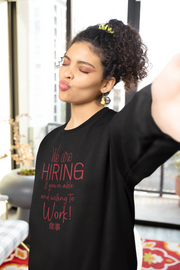 We are hiring if you're able and willing to work unisex Heavy Blend™ Crewneck Sweatshirt