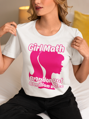 Girl Math Brandon got 81 million votes Unisex Heavy Cotton Tee