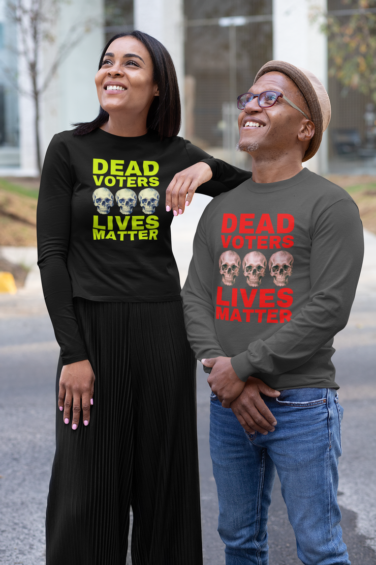 Halloween Dead Voters Lives Matter hot red unisex Jersey Long Sleeve Tee