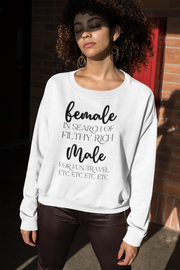 Female in search of filthy rich Male Blend™ Crewneck Sweatshirt