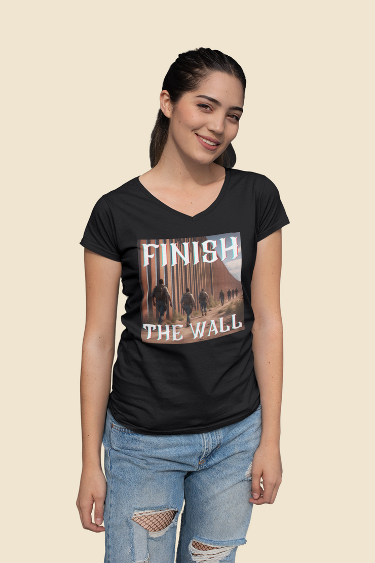 Finish the wall V-Neck T-Shirt