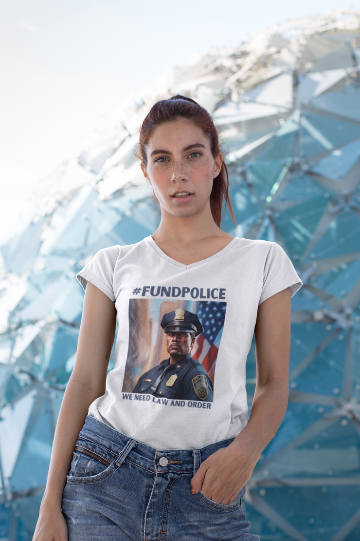 Fund Police V-Neck T-Shirt