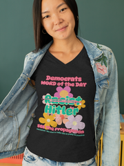 Democrats word of the day V-neck Women's tee