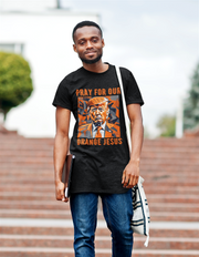 Pray for our Orange Jesus Soft style T-Shirt unisex