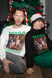 MAGA Christmas Green Heavy Blend™ Crewneck Sweatshirt Unisex