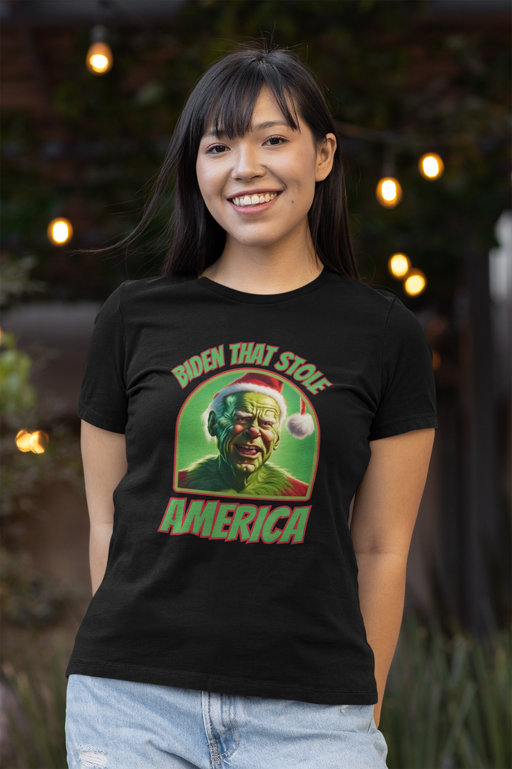 Biden that stole America Close up Favorite Tee women