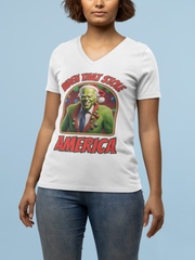 Biden that stole America V-neck Women's tee