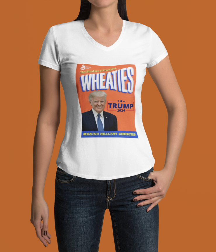 Wheaties Trump 2024 V-neck Women&