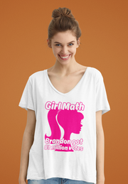 Girl Math Brandon got 81 million votes V-neck Women's tee