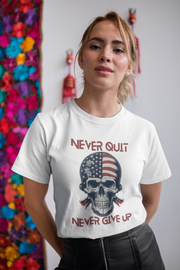 Never quit never give up  Women's Favorite Tee