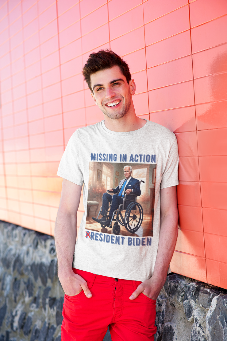 Missing in action resident Biden Soft style T-Shirt unisex