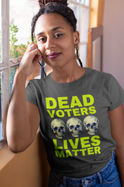 Halloween Dead Voters Lives Matter hot yellow Women's Favorite Tee