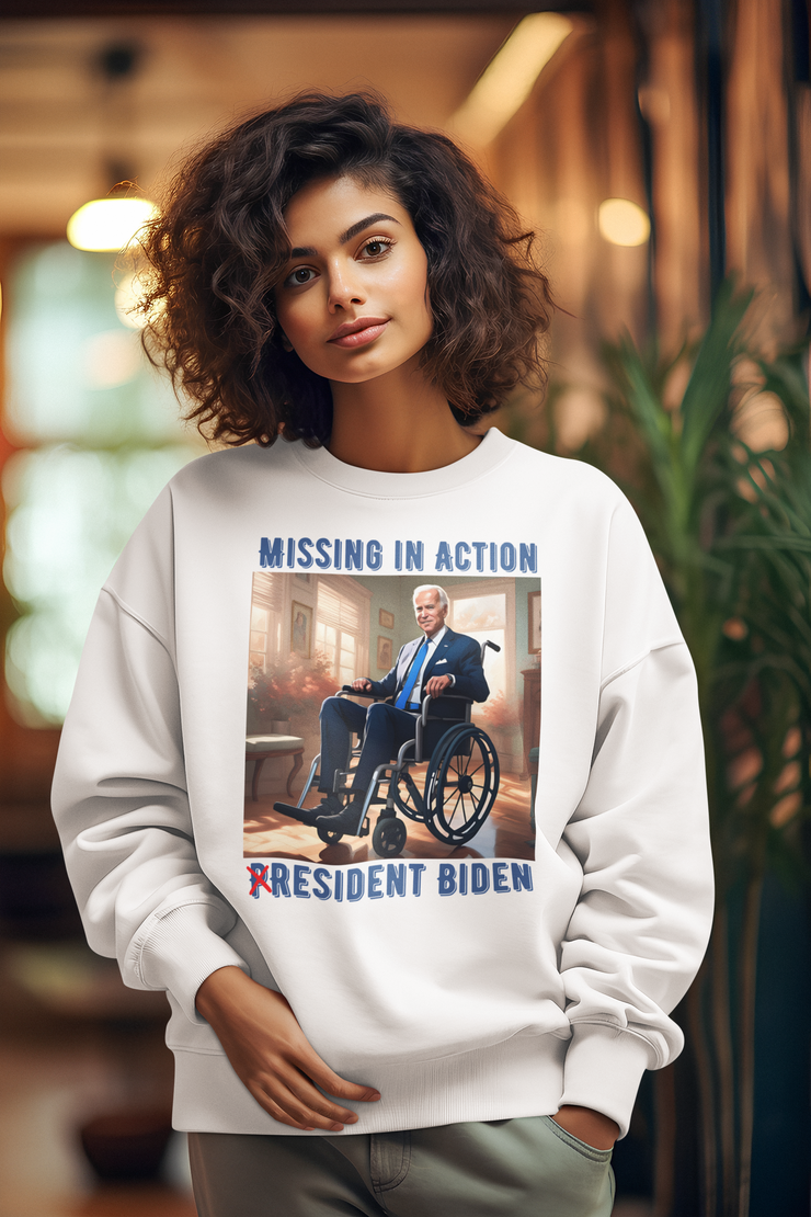 Missing in action resident Biden Heavy Blend™ Crewneck Sweatshirt Unisex