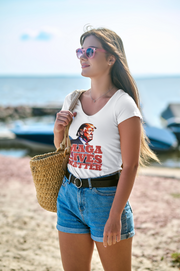 MAGA lives matter V-neck Women's tee