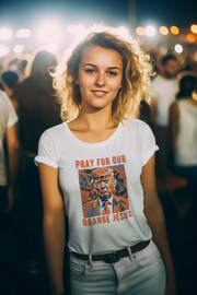 Pray for our Orange Jesus Favorite Tee women