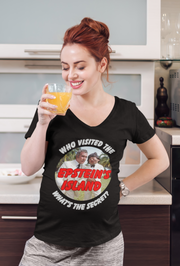 Who visited the Epstein's Island What's the secret V-neck Women's tee