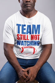 Team still not watching Football Red, Blue, Green Unisex Softstyle T-Shirt