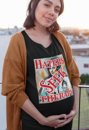 Haters seek therapy V-neck Women's tee