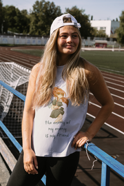 The enemy of my enemy is my friend women's Ideal Racerback Tank