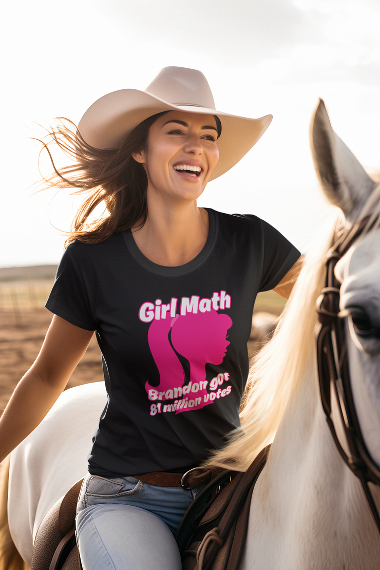 Girl Math Brandon got 81 million votes Favorite Tee women