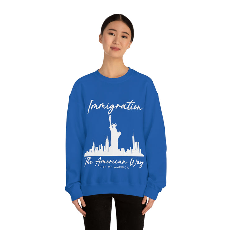 Immigration The American way unisex Heavy Blend™ Crewneck Sweatshirt