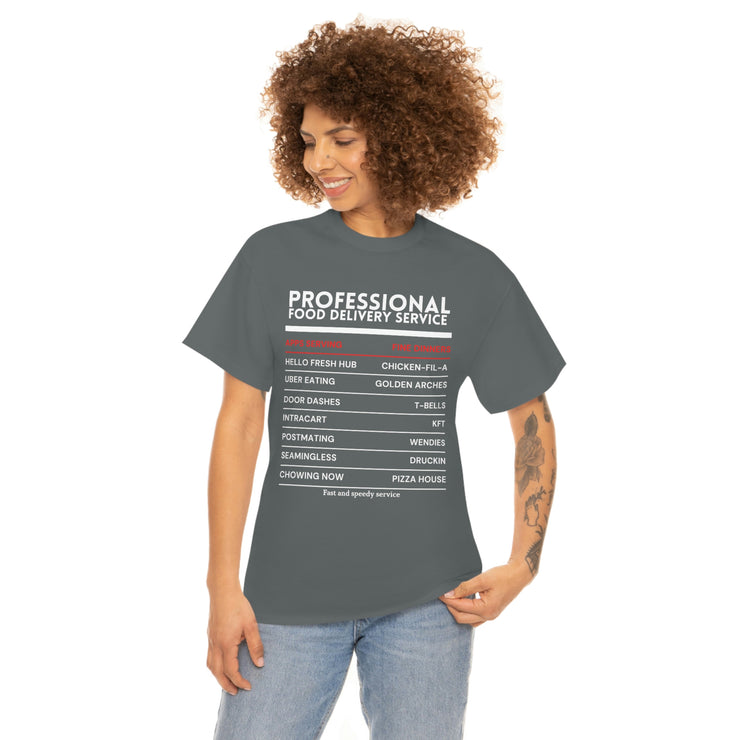 Professional Food Delivery Service Unisex Heavy Cotton T-shirt