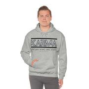 Karma what goes around comes around unisex Heavy Blend™ Hooded Sweatshirt