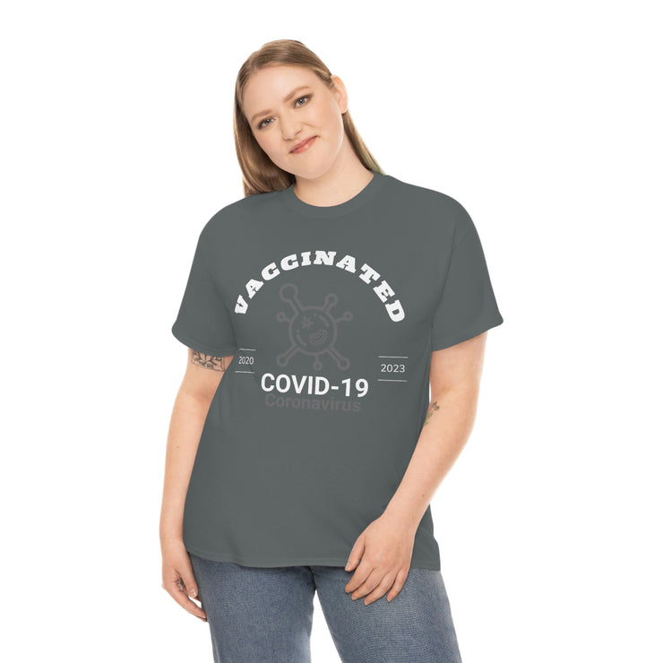 Vaccinated Covid-19 2020-2023 unisex Heavy Cotton Tee