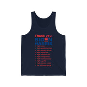 Thank you Biden Harris unisex Jersey Tank