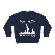 Immigration The American way unisex Heavy Blend™ Crewneck Sweatshirt