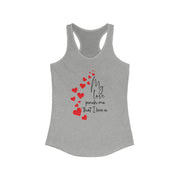 My love pinch me that I love u women's Ideal Racerback Tank